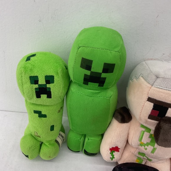 Minecraft Green Black Pink Stuffed Animal Plush Toy Lot - Picture 2 of 9